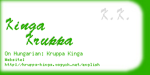 kinga kruppa business card